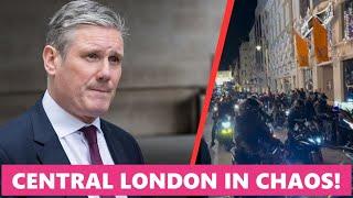 Watch how Pro Palestinians take over Central London while Keir Starmer is busy on holiday