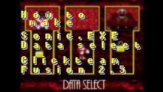 How to make Data Select screen from Sonic.EXE in Clickteam Fusion!