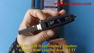 K9102902 8P0 837 220 D remote key 3 button 434Mhz ID48 chip for Audi A3 TT