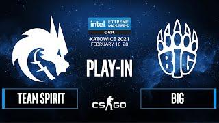 CS:GO - BIG vs. Team Spirit [Mirage] Map 2 - IEM Katowice 2021 - Play-In