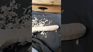 working on new videos and wood carvings #woodcarving