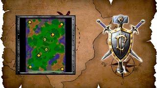 WarCraft III Reforged. Plunder Isle. Easy AI 50%. Human vs. NE