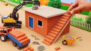 diy mini tractor making modern Bricks House Science Project | mini construction @MiniTractor100