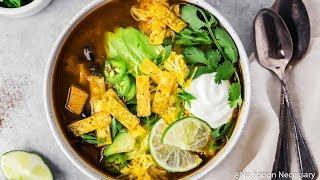 Easy Southwestern Chicken & Black Bean Soup - No Spoon Necessary