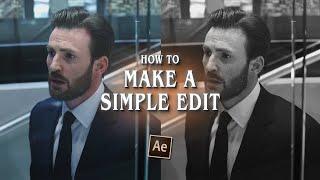 how to make a simple edit ; after effects