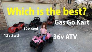  The Best Power Wheels or Go Kart for Kids - 2 seat 4wd 12v UTV, 36v ATV, Gas Go Kart Comparison