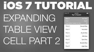 iOS 7 SDK Tutorial: Expanding Table View Cell Part 2: Cell Buttons