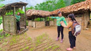 How to make a bamboo bathroom in the rain, the girl made MILLIONS of people follow |@lytunga90