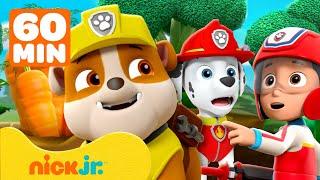 Paw Patrol | ¡Los MEJORES Rescates en Equipo de Rubble en PAW Patrol! | 1 Hora | Nick Jr. en Español