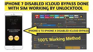 Iphone 7/ 7 Plus Passcode/Disabled Bypass Done By Unlocktool || Iphone 7 Disabled  Bypass Unlocktool