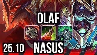 OLAF vs NASUS (TOP) | 9/0/2, Legendary | EUW Challenger | 25.10