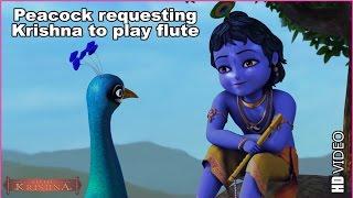 Peacock requesting Krishna to play flute | English | HD Video