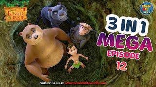 JUNGLE BOOK 3 IN 1 Mega Episode 12 | Jungle Book Cartoon 2 | English Stories | Funny Wild Animals