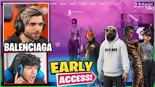 Streamers Play With Balenciaga Skins In Fortnite | Balenciaga Skin Gameplay Fortnite