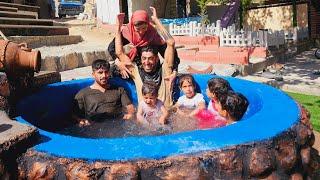 "Village Chronicles: Saleh's Journey - Sajjad's Visit, Splashy Swims, and Savory Family Feast"