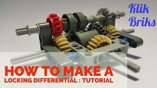 #KlikBriks How to Build a Lego Technic Locking Differential with only 26 pieces! l Instructions