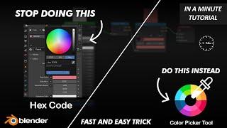 Stop copying colors the wrong way | Fast and Easy Trick to copy colors | Color Picker in Blender