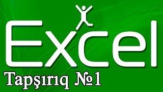 Microsoft Excel Azərbaycanca excel dərsləri Excel TAPŞIRIQ 1 Remix variantı