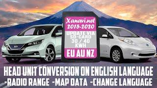 Nissan Leaf 30/40 remotely conversion to English via SD card. European languages,navi maps, radio