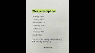 Discipline Always Wins | Be Consistent #discipline #shorts #mindsetmatters #consistency #success