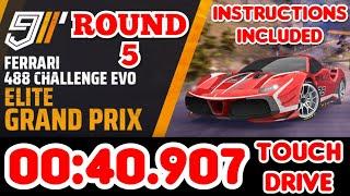 Asphalt 9 - Ferrari 488 Challenge Evo Elite Grand Prix ROUND 5 00:40.907 Touchdrive Instructions