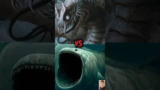 THE BLOOP VS KARKEN, SHARK, SEA MONSTER FIGHT #viral #fight #seamonster #shorts #shark