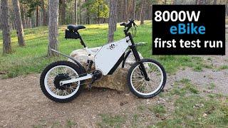 8000W enduro eBike test run