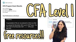 CFA Level 1 *Free* Study Resources that will help you clear!!  CA Titiksha Gupta