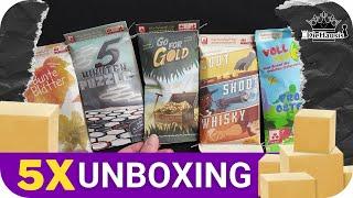 5x Unboxing  | Die neuen MINNY Spiele Bunte Blätter, etc. (Nürnberger Spielkarten Verlag)  2021