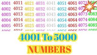 4001 To 5000 Mathematics Most Important Numbers // 4001 To 5000 Numbers