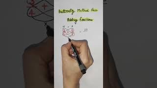 Butterfly Method for Adding Fraction  #mathstricks #maths #fammathszone