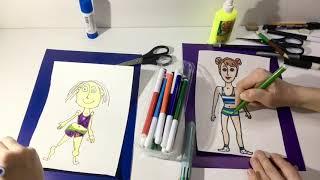 Рисование для детей от 6 до 9 лет • Кукла своими руками