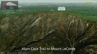 Alum Cave Trail to Mount LeConte ∆ hiking trails ∆ 3d-trail.com/usa/