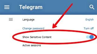 How to enable Sensitive Content On Telegram Android | How to enable disable filter in telegram