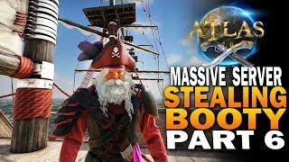 Stealing Booty & Exploring On The Galleon!  - Atlas Pirate MMO Gameplay E6 [Community Server]