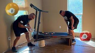 Billard Balls On A Treadmill Challenge!!! ￼(TheBellLife Bangs)