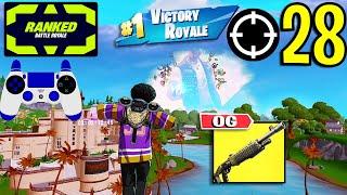 28 Elimination Solos "Ranked Battle Royale" Gameplay Wins (Fortnite Chapter 2 Remix PS4 Controller)