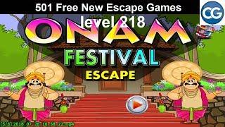 [Walkthrough] 501 Free New Escape Games level 218 - Onam festival escape - Complete Game