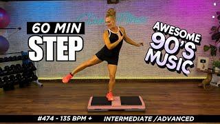  90s Step Aerobics Workout | Intermediate–Advanced | 135 BPM+ | 474