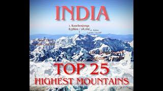 Top 25 Mountains In India!