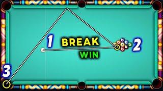 How to 8 Ball Pool 9 Ball Break Win Trick Shots  8 Ball Pool 9 Ball 1 Shot Win