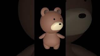 animation Bear Mimi bear made in Blender 3D