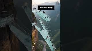 Glass Skywalk Disaster: Entire Platform Collapses in Stunning Freefall! #shorts