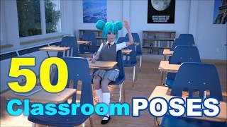 (Daz Studio DL) Real Classroom Poses for Genesis 8 Females