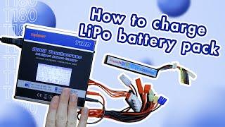 How to charge and discharge LiPo/LiFe/Li-ion (1-6 cells) battery packs with Tenergy's T180