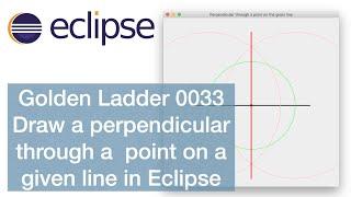 Drawing a perpendicular through a point on the given line with Java in Eclipse