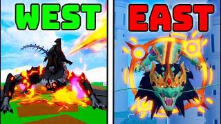 West Dragon Vs East Dragon in Blox Fruits...