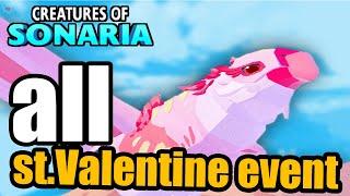 BE Like ALL creatures from the Valentine's Event  in Creatures of Sonaria