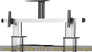 StarTech.com Mobile TV Stand - Heavy Duty TV Cart for 60-100" Display (100kg/220lb) - Height Adjust