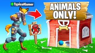 I Went UNDERCOVER in a ANIMALS ONLY Tournament! (Fortnite)